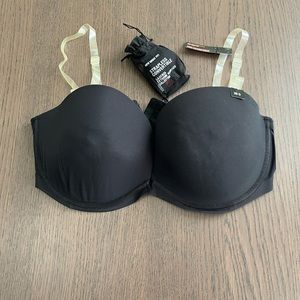 (NWT) la Senza - Strapless Convertible, Full Coverage Bra, Black, Size 38D